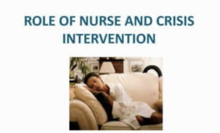 THE ROLE OF THE NURSE IN CRISIS INTERVENTION