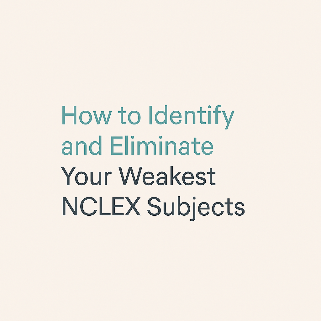 How to Identify and Eliminate Your Weakest NCLEX Subjects