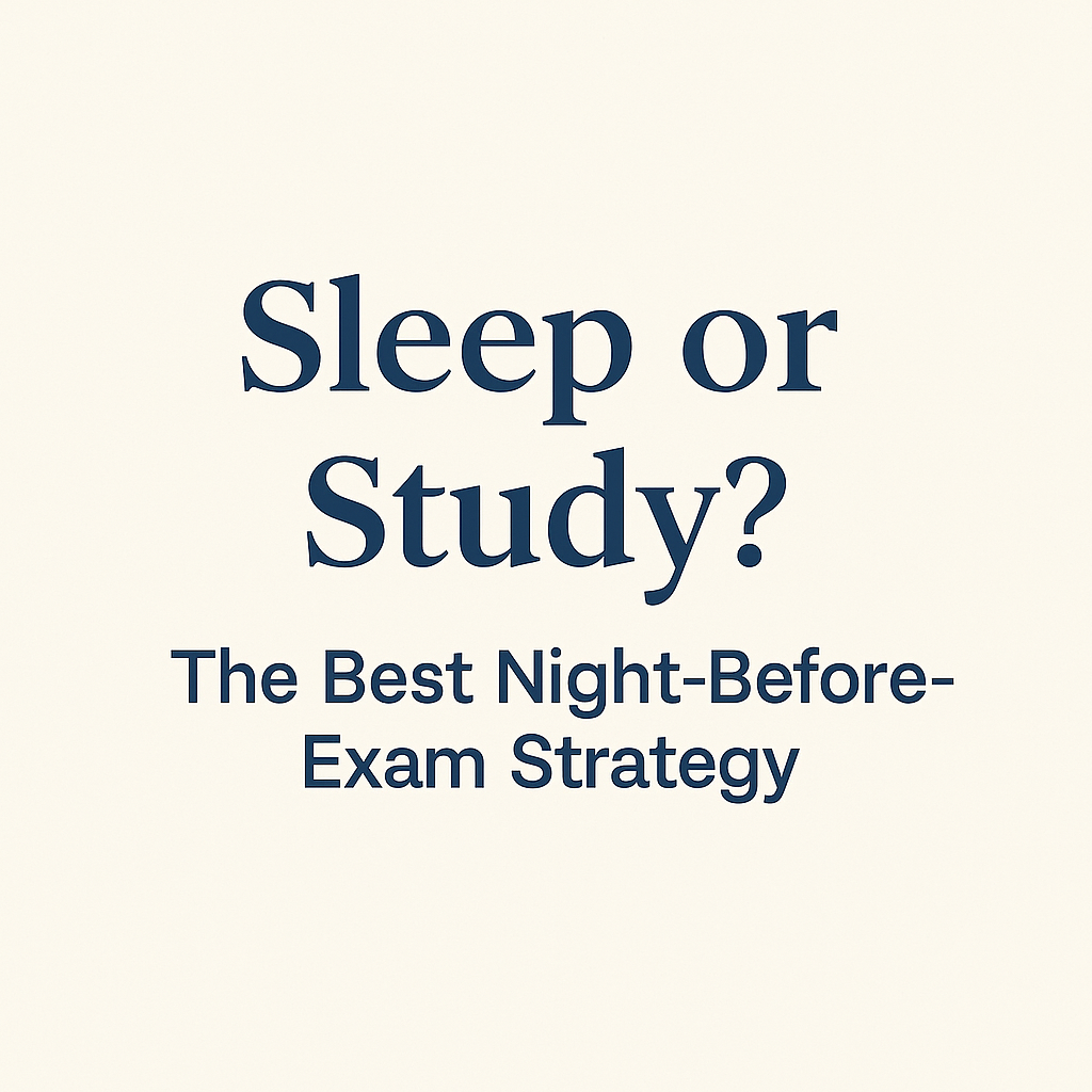 Sleep or Study? The Best Night-Before-Exam Strategy